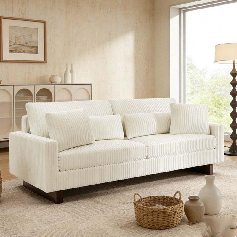 Canapé rembourré 80,3 po, Beige