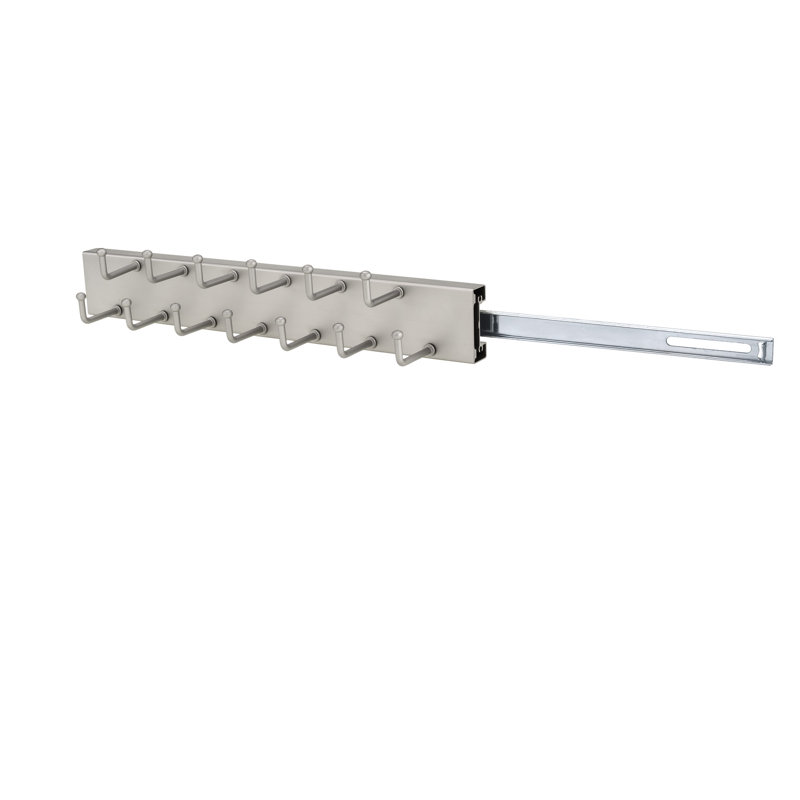 Porte-cravates, Nickel mat, 2.5" H x 2.5" W x 13.25" D
