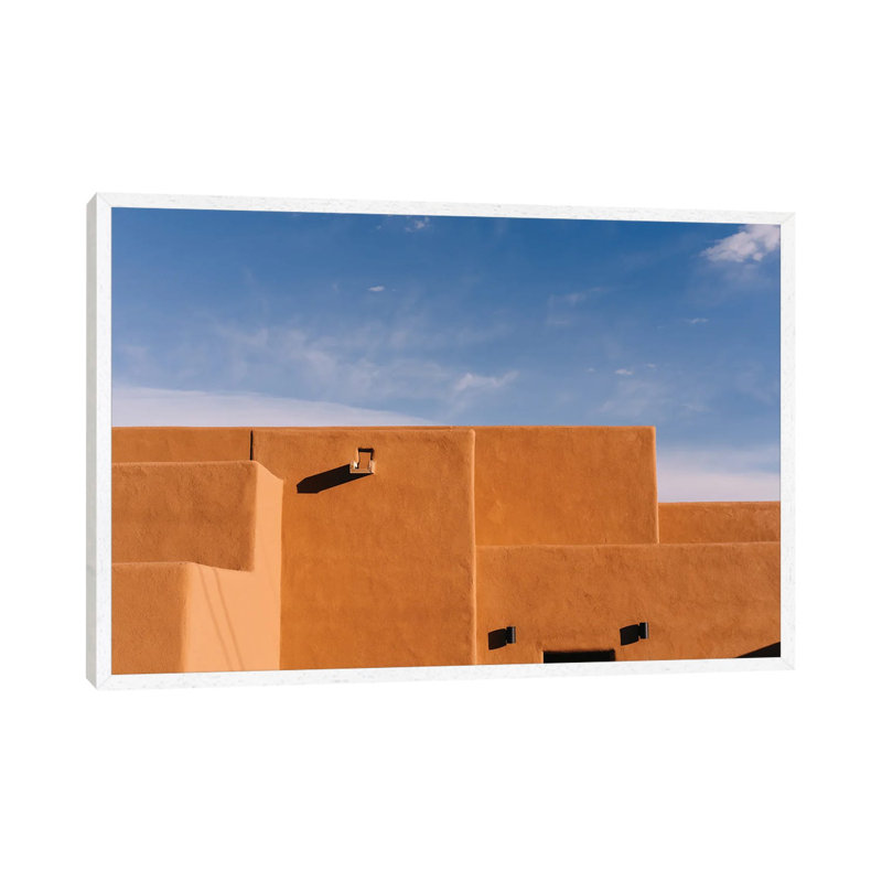 Santa Fe Architecture XIII by Bethany Young - Print on Canvas, White Framed, 45.72cm H x 66.04cm W x 3.81cm D