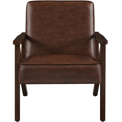 67Cm Wide Faux Leather Armchair