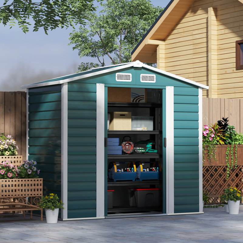 Garden Storage Shed, Green
