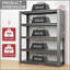 Étagère robuste ajustable à 5 niveaux avec panneau perforé 72 po H 72 po, support de rangement industriel pour garage, entrepôt, bureau, cuisine - P 23,6 po x l 47,2 po x H 72 po-61086240