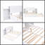 Exclusif Wayfair: lit plateforme avec rangement pleine grandeur blanc avec tablettes coulissantes à 4 niveaux et lit gigogne simple - rangement spacieux, conception peu encombrante-173559055