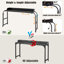 Adjustable Height Iron Drafting Table with Built-In Electrical Outlet-353518333