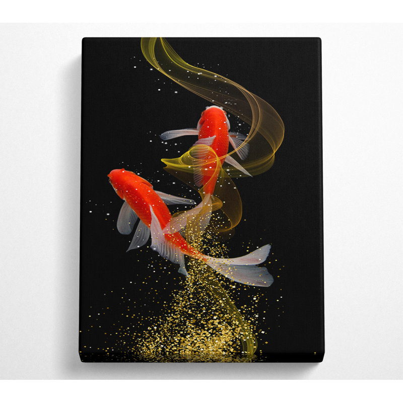 Red Koi Fish - No Frame Print on Canvas, 81.3cm H x 50.8cm W