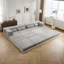 Canapé à compression Mahjong, canapé-lit convertible au sol, canapé modulaire modulaire désossé DIY, aucun assemblage requis, tissu polaire circulaire, surdimensionné à 4 places avec 2 repose-pieds, gris clair-1177954551