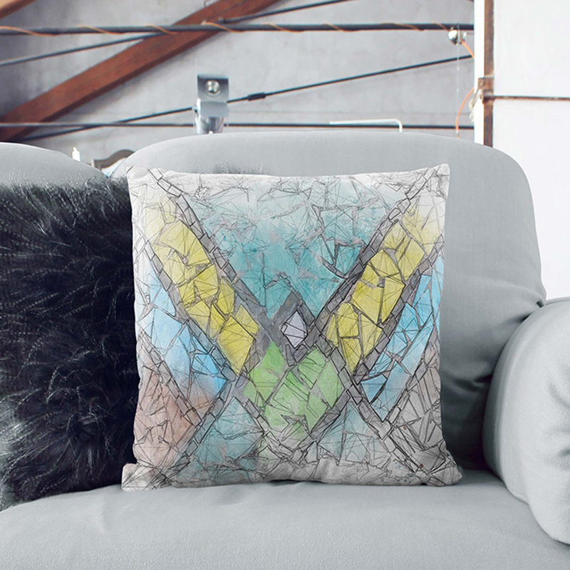 Geometric Square Cushion, 55cm H x 55cm W x 20cm D