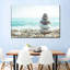 Impression sur toile Rocky Beach Stacked Pebbles-1803221350