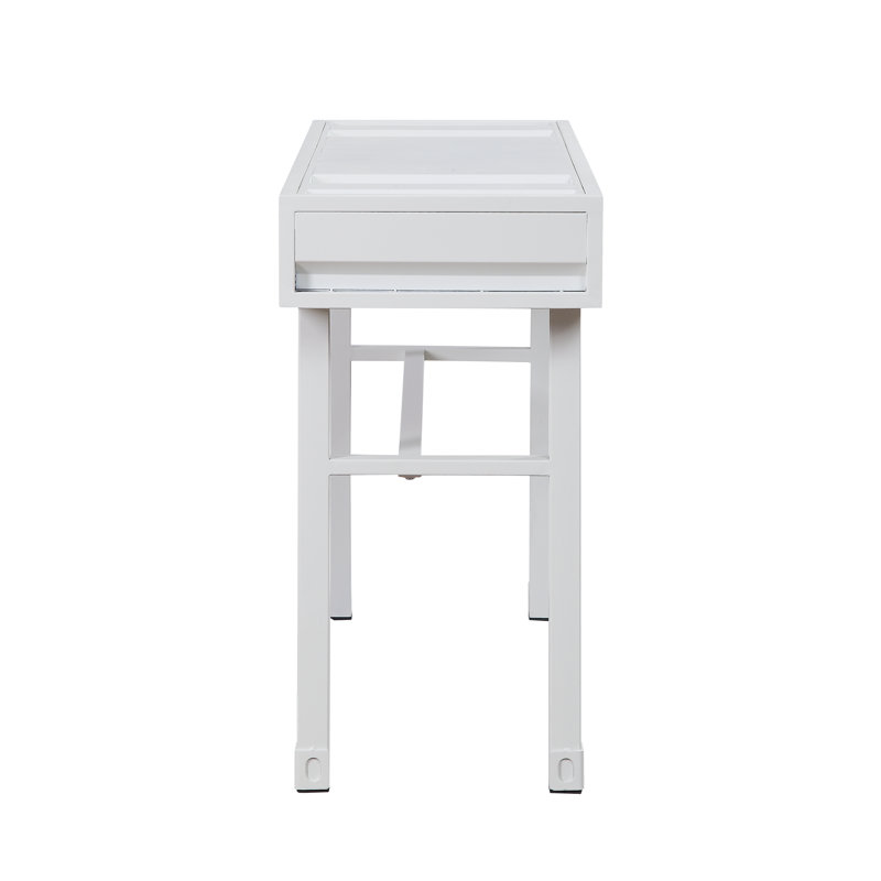 Ensemble coiffeuse avec miroir Egon, Blanc