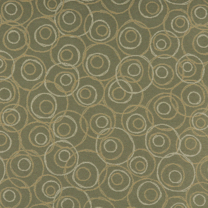 Tissu géométrique circulaire, Vert clair