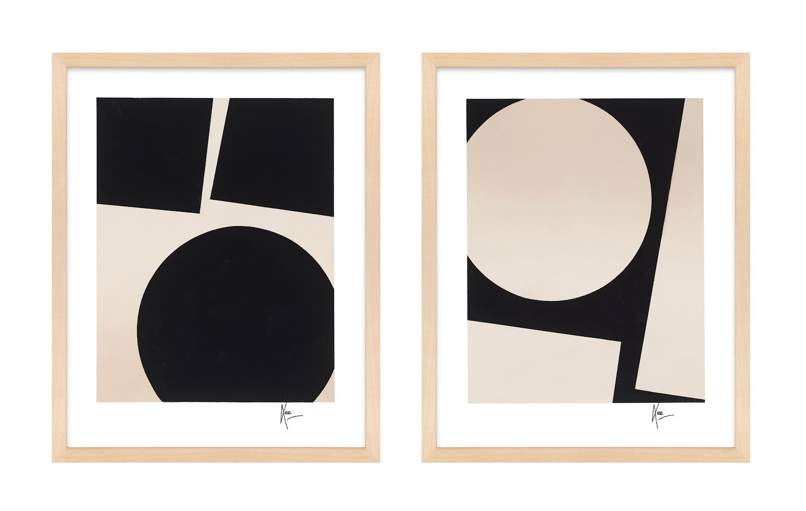 You and Me "You and Me" 2-Piece Print Set, Brown, 50" H x 40" W x 1.25" D
