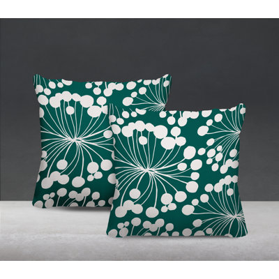 Floral Outdoor Reversible Throw Pillow