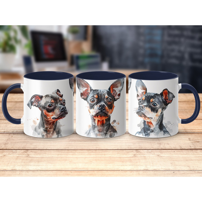 Ceramic Coffee Mug, 3, Navy