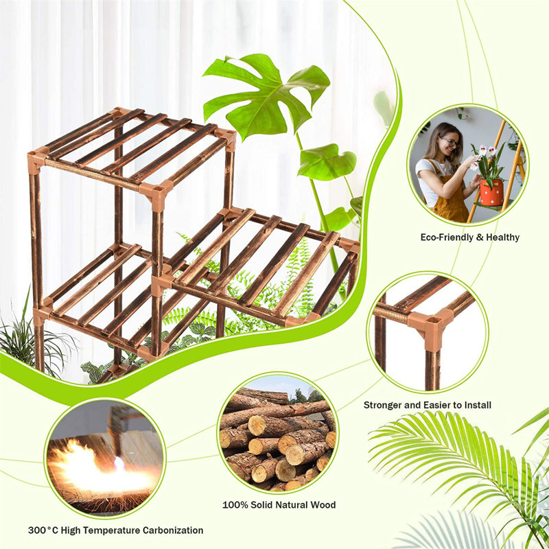 Abdiaziz Wood Plant Stand