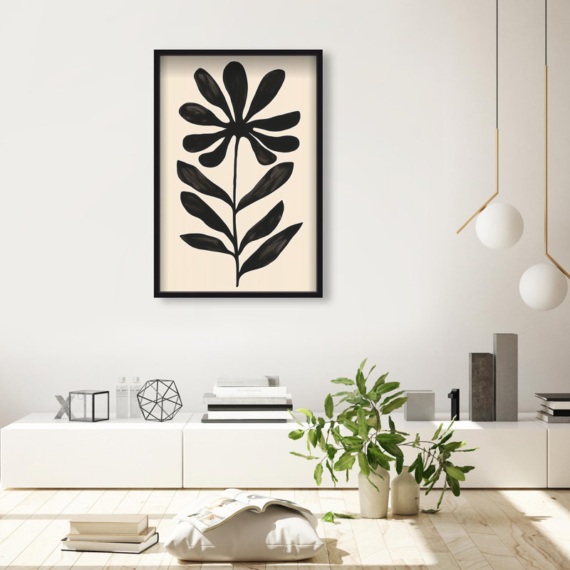 Oliver Gal Fronds of Nightfall II Abstract - Luxury Shadowbox Framed Wall Art, Black, 25.5" H x 17.5" W