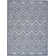 Foundry Select Versatile Diamond Denim Blue Indoor/Outdoor Area Rug