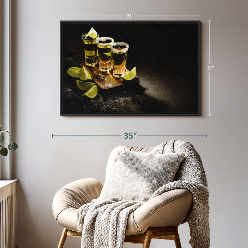 Téquila Shots, reproduction sur toile, H 21 po x l 31 po