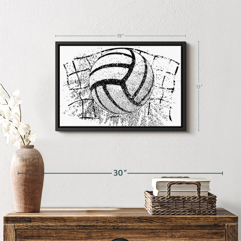 «Grunge Volleyball Canvas Print», H 13 po x l 19 po