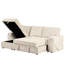 Canapé-lit tendance avec rangement pour accoudoirs relaxant et porte-gobelets - beige 3 moderne 3-2002541736
