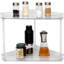  Élégant support de coin de meuble-lavabo de bureau en plastique Lucite à 2 niveaux, 1221-4