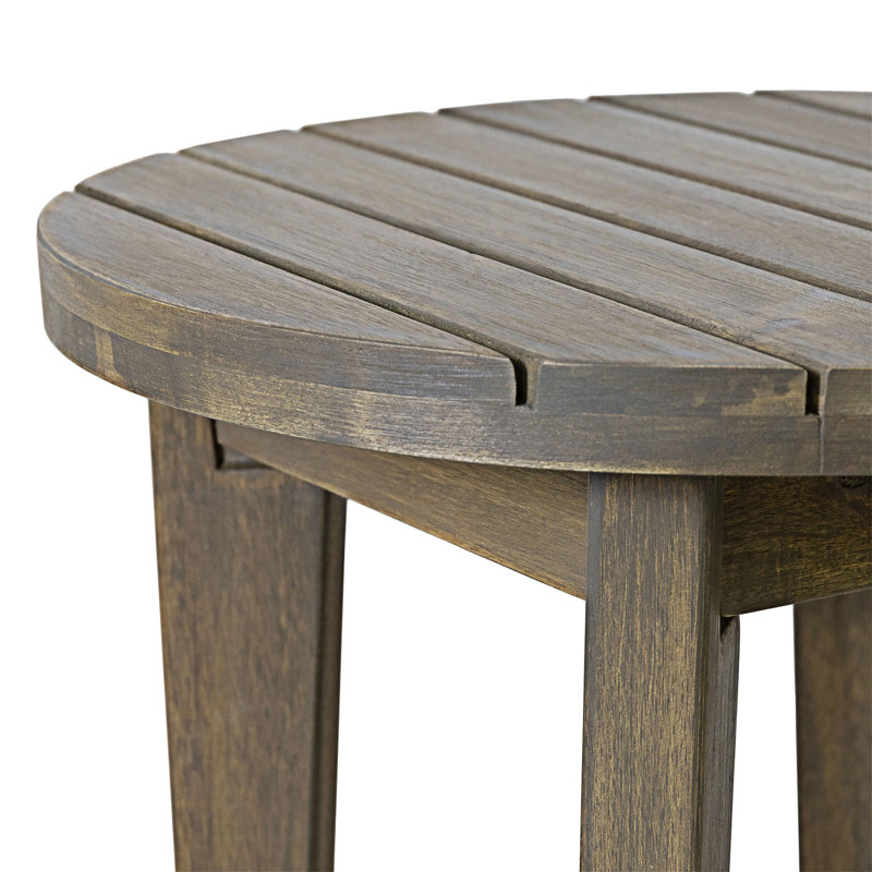 Table d'appoint d'extérieur en bois pour l'extérieur, Gris