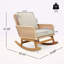 Chaise berçante minimaliste en osier avec coussins confortables et structure robuste-1398820084
