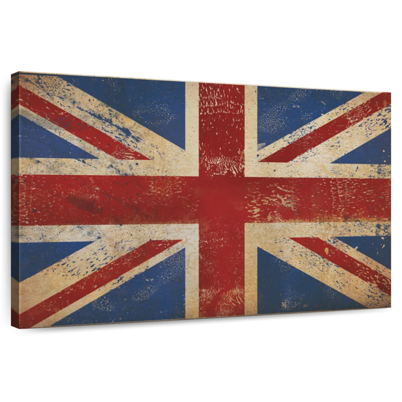 Borges Grunge Union Jack, 32" H x 48" W