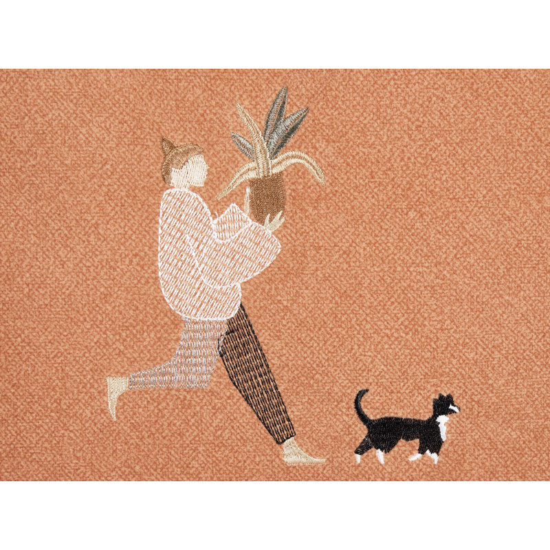 Cheatham Orange Square Throw Cushion