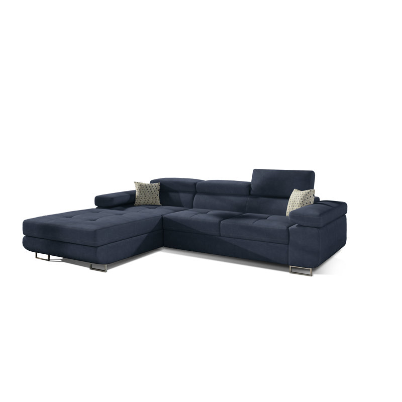 Marni 4 Seater Sofa Bed, Right Hand Facing, Navy
