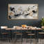 «Neutral Abstract Composition» en noir et or gris - reproduction d'art sur toile encadrée-126447855-126447858