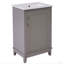 Petit meuble-lavabo moderne de 20 pouces avec lavabo en céramique - 20 * 14,5 * 33,3 pouces, rangement spacieux, 1 porte à fermeture en douceur-53892042