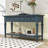 Tolgahan Retro Wooden Console Table with Storage Drawers and Shelf for Living Room-172364666