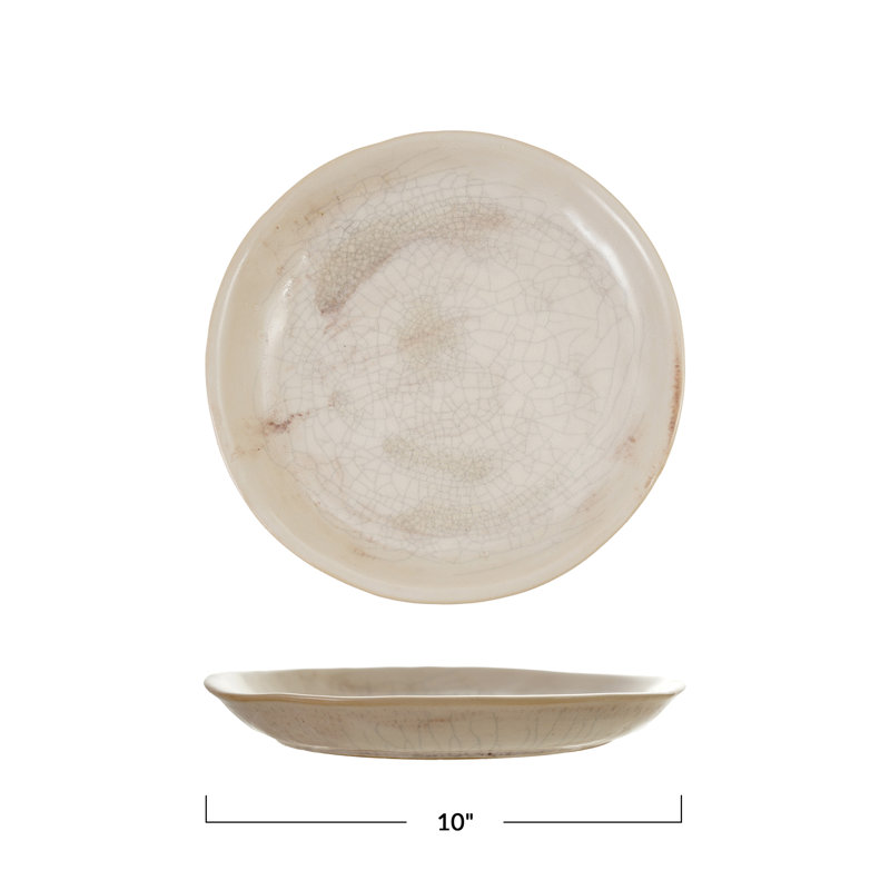 Plum Reactive Glaze Stoneware Plate
