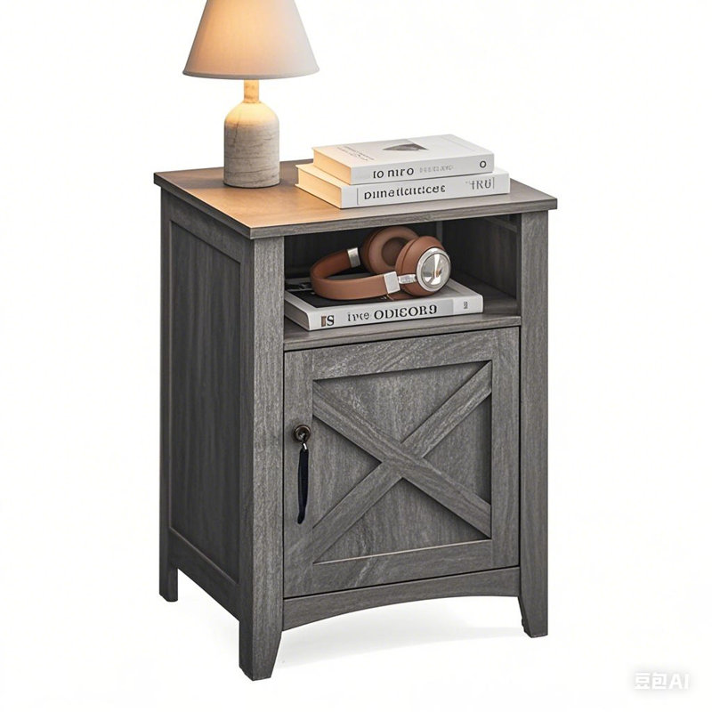 Table de chevet Bauman, Gris brumeux, Individuel