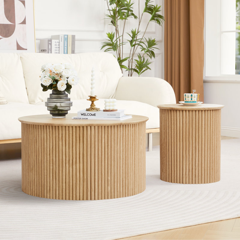 2 - Piece Living Room Table Set, Natural