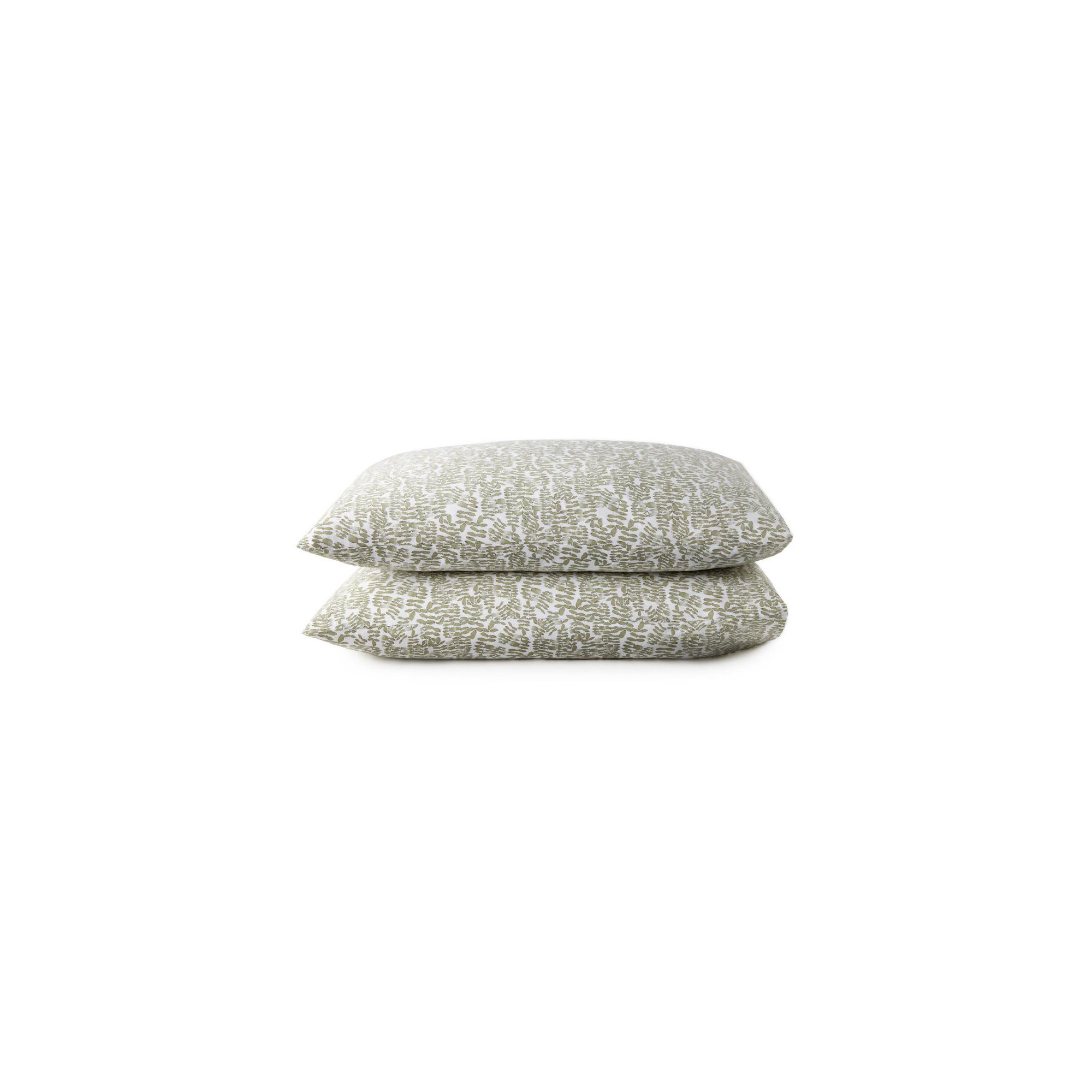 Fern 100% Cotton Envelope Sham, King, Olive