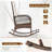 Patio Rocking Conversation Set for 2, PE Wicker Outdoor Rocking Chairs & Glass Table with Weather-Resistant Cushions, for Backyard Garden Deck Poolside Seating-863995725