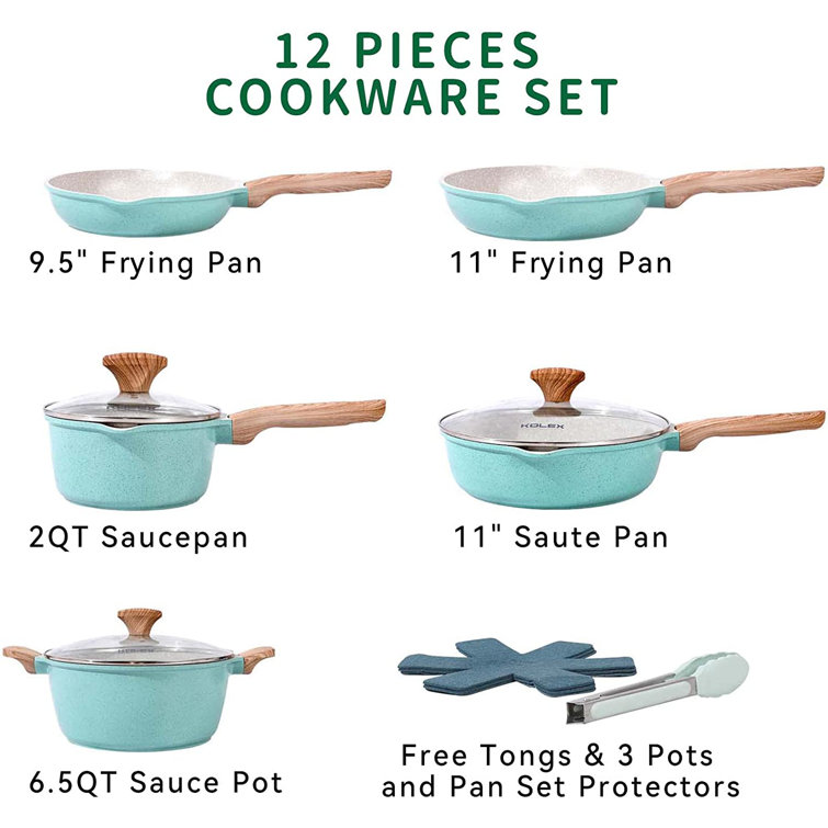 12 - Piece Non-Stick Aluminum Cookware Set