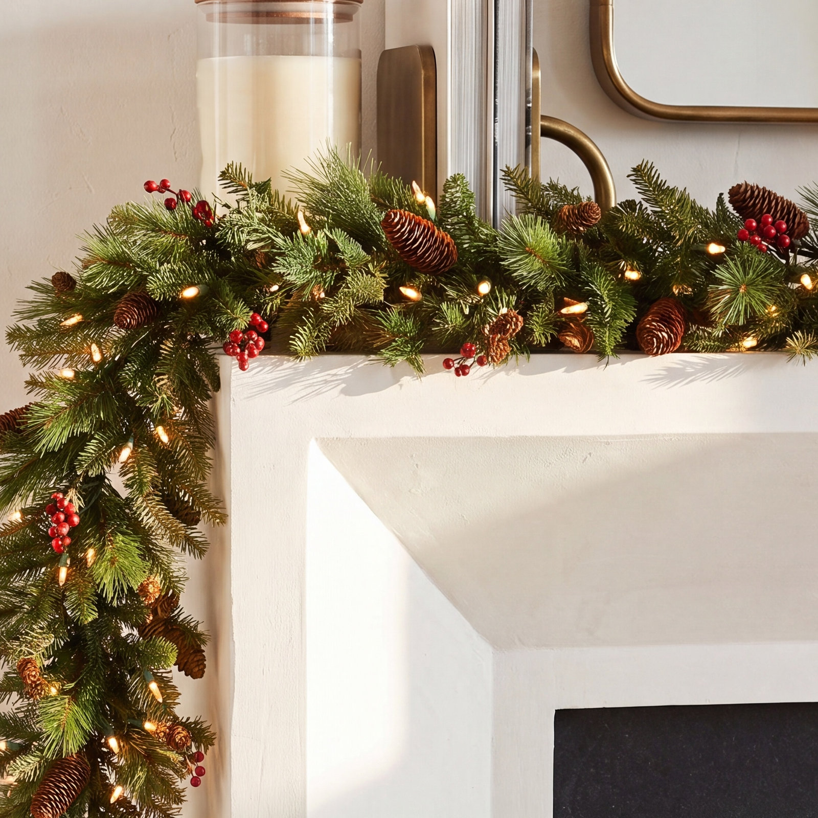 72" Pre-Lit Berry Christmas Garland