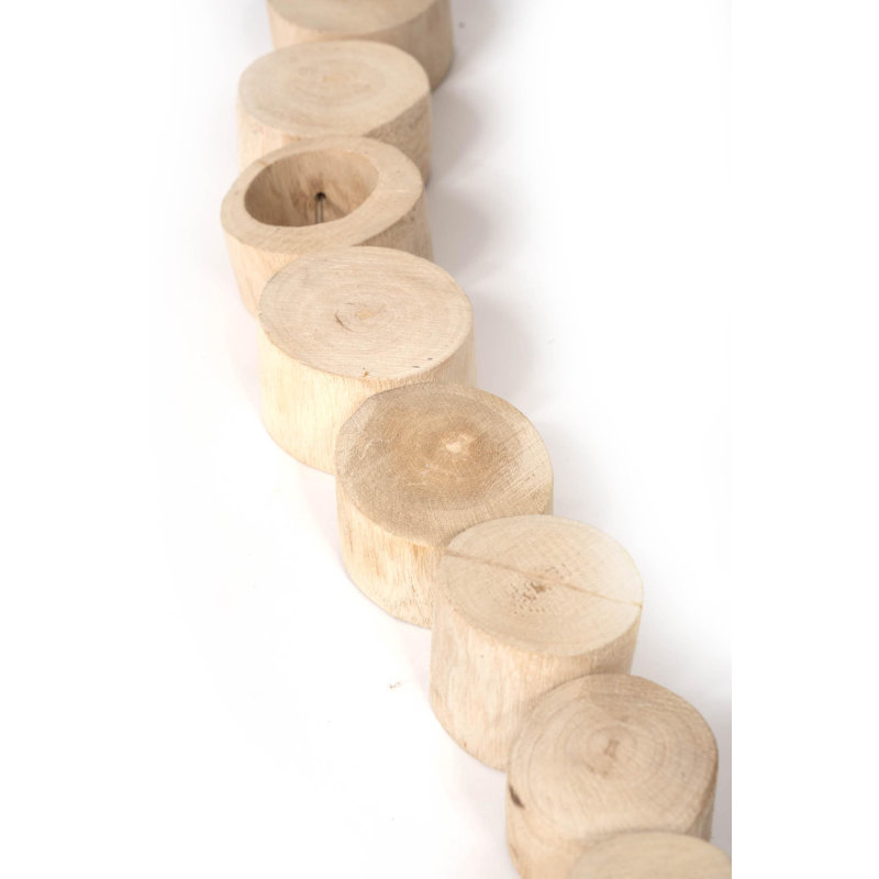 Oval Wood Chandelier - Ombré finish