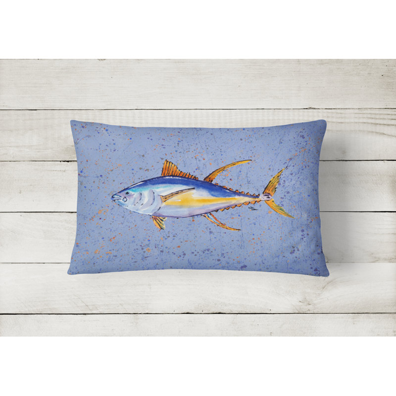Tuna Outdoor Reversible Throw Pillow