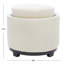 Repose-pieds rond avec rangement en faux cuir 19 po Maiden-1617195774