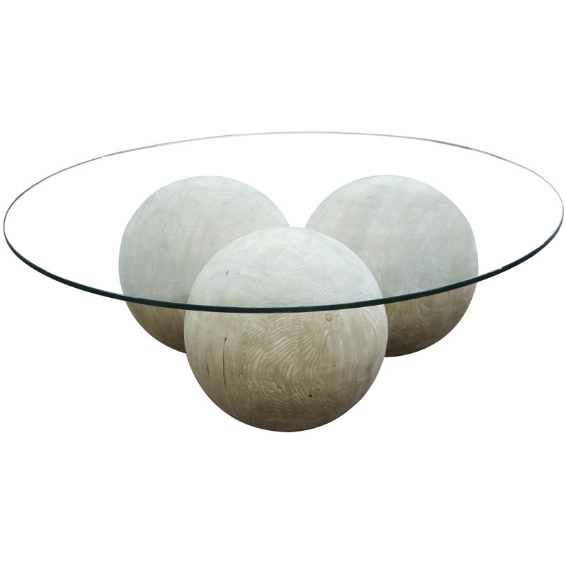 Allium Glass Top Single Coffee Table