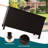 Outdoor 150 Gallon Rattan Deck Box With Support Frame And 2 Wheels, Handle Large Waterproof Storage Box, Flip Top Deck Storage Box For Yard, Porch-111633304