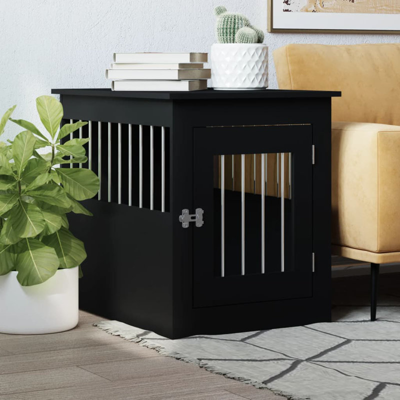 Pet Crate, 65cm H x 55cm W x 75cm D, Black