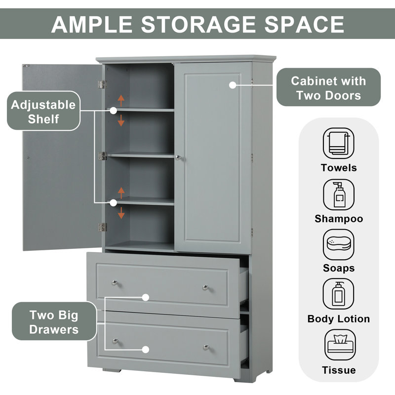 Armoire de rangement large avec 2 tiroirs Roomfitter