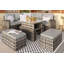 Debbagh Square 9 - Person 89cm Lift-up Long Dining Set-1224373834