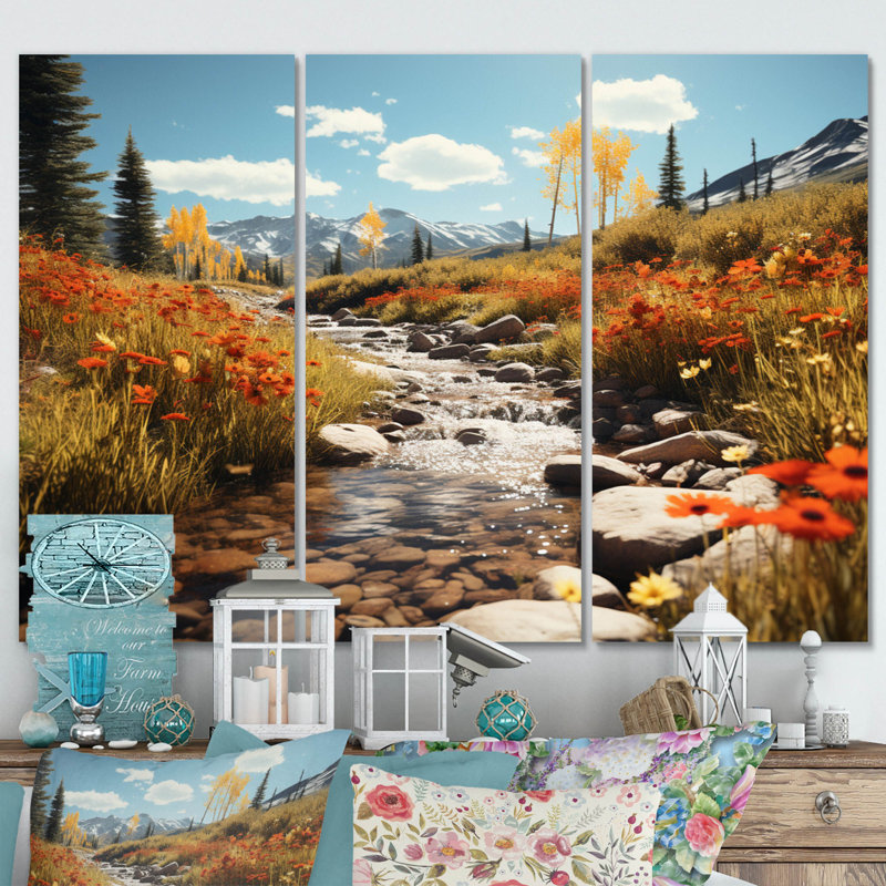 «USA Aspen Colorado Landscape», impression sur toile, 3 pièces, H 28 po x l 36 po x P 1 po