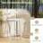 George Oliver Bar Chair Counter Height Stools Set Of 2 With Acacia Wood Frame Supporting Legs White-445296778