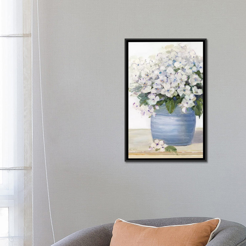 « jolie lavande ii », impression sur toile, H 26 po x l 18 po x P 1,5 po, Toile avec cadre noir, Pas de tapis